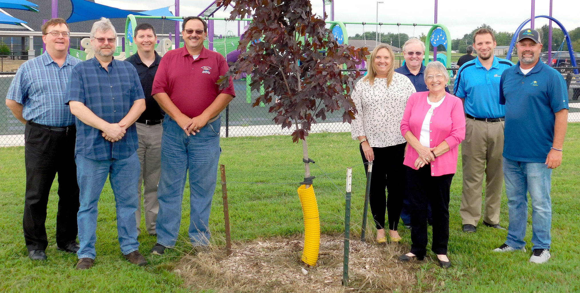 Noon Rotary donates trees to Harmony Playground